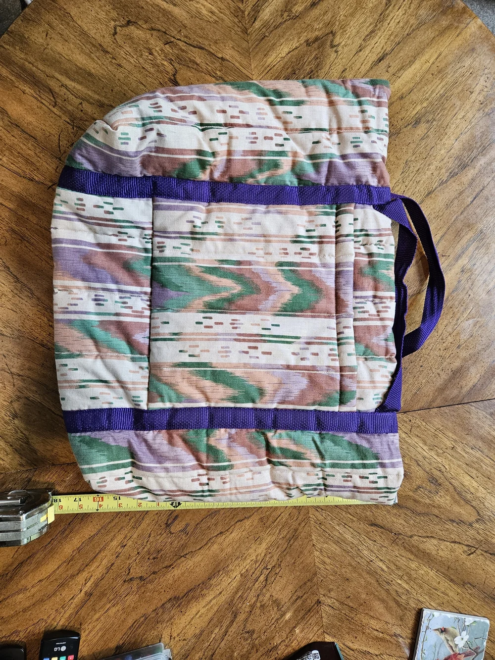 Handy Expandable Tote Bag..Quilted And Perfect For Cruise Ship Excurshions.
